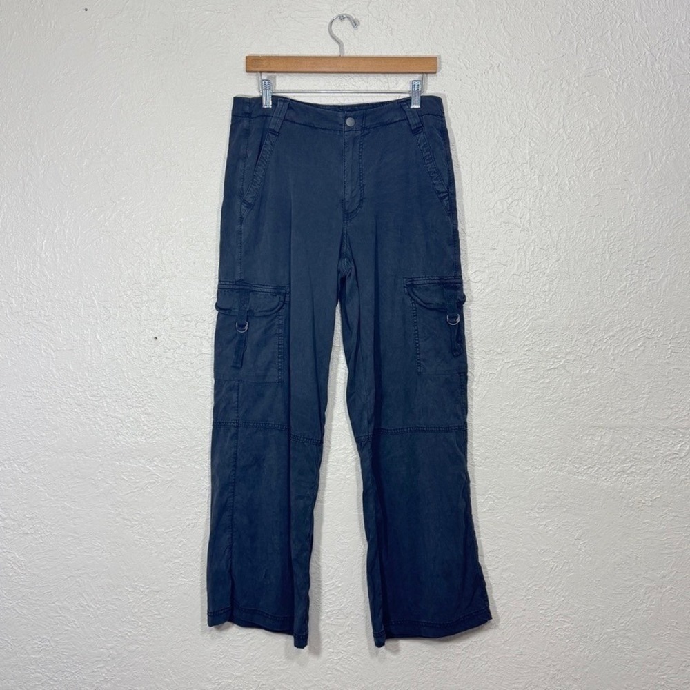 American Eagle Cargo Pants 8 Super Hi Rise Baggy Wide Leg Streetwear Y2K Stretch